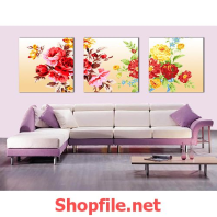 tranh vẽ bông hoa giấy đẹp