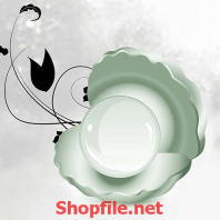 viên ngọc thủy tinh bên trong bông hoa