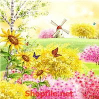 khung cảnh mùa xuân tươi mát