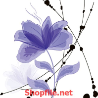 tranh dán tường bông hoa băng giá