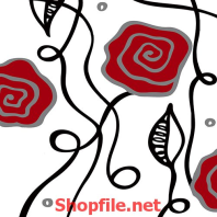 bức tranh vẽ những bông hoa giấy