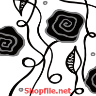 bức tranh vẽ bông hoa trên nền đen