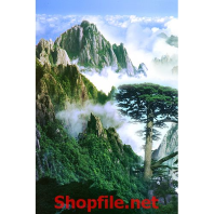 tranh núi rừng phong thủy