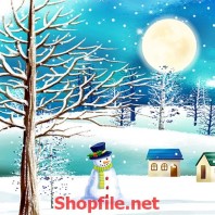 đêm tuyết rơi và trăng tròn