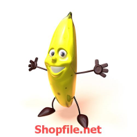 tranh dán tường chuối dâu cam