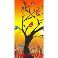 những cành cây và hoàng hôn mùa thu