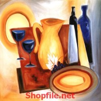 bộ bàn ghế và lọ hoa