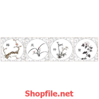 khung ảnh bông hoa màu trắng