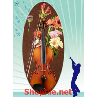 tranh trang trí hình bông hoa và con người