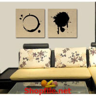 tranh dán tường nét mực đen