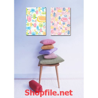 tranh dán tường màu sắc đáng yêu