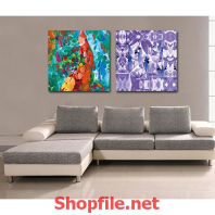 tranh dán tường mua sắc rực rỡ