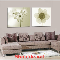tranh dán tường bông hoa đơn sắc
