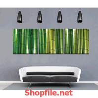 tranh dán tường thân cây tre