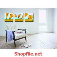 tranh dán tường cánh đồng hoa tuy líp