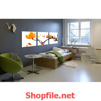 tranh dán tường cành hoa mai