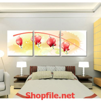 tranh dán tường bông hoa tầm gửi