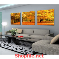 tranh dán tường những cái cây mùa thu