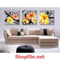 tranh dán tường bông hoa cúc tươi