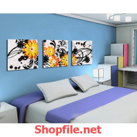 tranh dán tường tranh vẽ hoa cúc quỳ