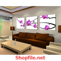 tranh dán tường cành hoa lan