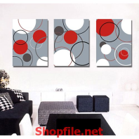 tranh dán tường hình tròn