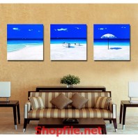 tranh dán tường bãi biển mơ mộng