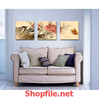 tranh dán tường bông hoa hồng và chú bướm