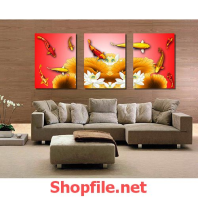 tranh dán tường những cá chép