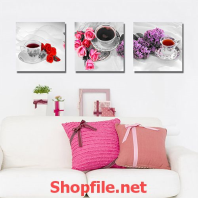 tranh dán tường ly trà ngon