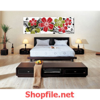 tranh dán tường bông hoa năm cánh