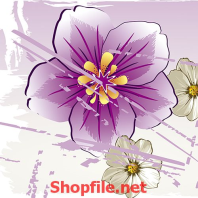 tranh dán tường bông hoa giấy nhiều cánh