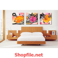 tranh dán tường bông hoa cúc quỳ