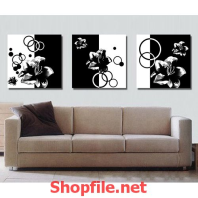 tranh dán tường bông hoa 3D