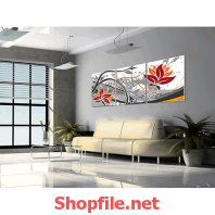 tranh dán tường cây hoa cây lá