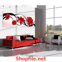 tranh dán tường cành hoa phượng đẹp