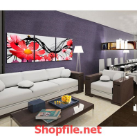 tranh dán tường bức vẽ hoa đẹp