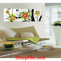 tranh dán tường bông hoa đẹp nhiều cánh