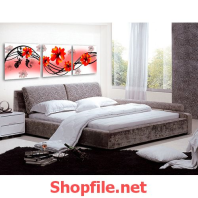 bức họa vẽ bông hoa sắc đỏ