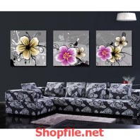 tranh trang trí bức họa vẽ bông hoa
