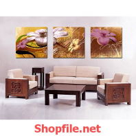 tranh trang trí bức họa bông hoa đẹp