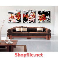 tranh trang trí bông hoa ly