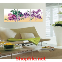 tranh dán tường nhành hoa màu tím