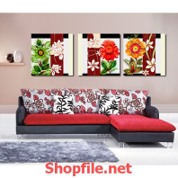 tranh trang trí bông hoa hồng muôn màu