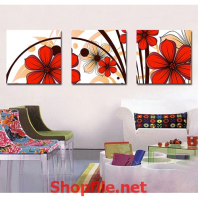 tranh trang trí bông hoa 5 cánh