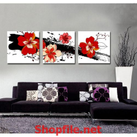 tranh trang trí bức tranh vẽ hoa đẹp