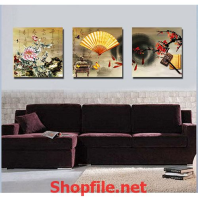 cái quạt và cây đào