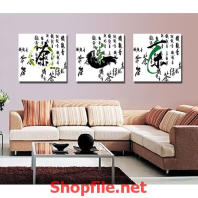 tranh trang trí phòng chữ trung hoa