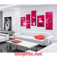 tranh trang trí phòng color pink of life