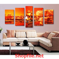 tranh trang trí phòng hoàng hôn đẹp